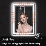 24" x 36" Dimmable Backlit LED Bathroom Mirror