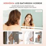 36x24 LED Backlit Bathroom Mirror with Anti-Fog