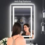 24"X36" LED Backlit Bathroom Mirror with Anti-Fog