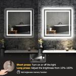 36x36 LED Backlit Anti-Fog Bathroom Mirror
