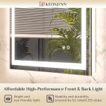 LED Bathroom Mirror with Lights and Anti-Fog