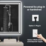 24" x 36" Dimmable Backlit LED Bathroom Mirror