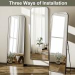 HARRITPURE 57" Full Length Mirror with Black Frame