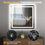 36x36 LED Backlit Anti-Fog Bathroom Mirror