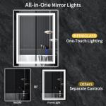 36"x30" LED Anti-Fog Bathroom Mirror with Lights