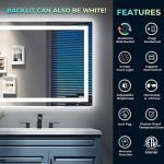 RGB LED Lighted Bathroom Mirror with Dimming