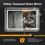 36"x24" LED Backlit Bathroom Vanity Mirror