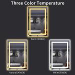 24"X36" LED Backlit Bathroom Mirror with Anti-Fog