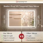 LED Bathroom Mirror with Lights and Anti-Fog