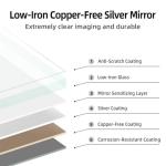 Frameless 24" x 36" LED Bathroom Mirror