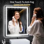 36"x30" LED Anti-Fog Bathroom Mirror with Lights