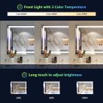 RGB LED Lighted Bathroom Mirror with Dimming