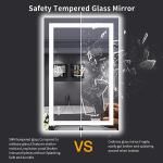 24"X36" LED Backlit Bathroom Mirror with Anti-Fog