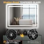 Hivone 48x36 LED Bathroom Mirror with Lights