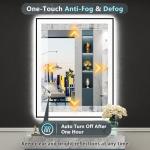 28x36 Black LED Bathroom Mirror with Lights