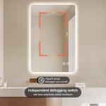 Frameless 24" x 36" LED Bathroom Mirror
