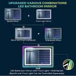 RGB LED Lighted Bathroom Mirror with Dimming