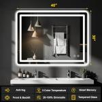 Dimmable LED Mirror with Anti-Fog and 3 Colors