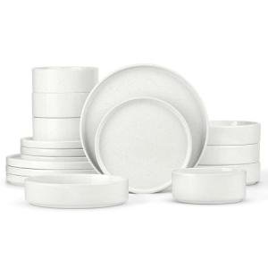 Herogo 16-Piece Dinnerware Set with Pasta Bowls