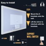 28" x 36" Backlit Smart LED Mirror