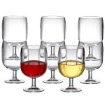 Abby Stacy 12-Oz Stackable Plastic Wine Glasses