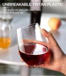 Set of 6 Unbreakable Stemless Wine Glasses