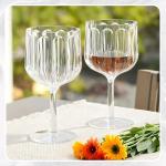 Set of 6 Unbreakable Vintage Plastic Wine Glasses
