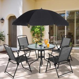 Vongrasig 6-Piece Folding Patio Dining Set