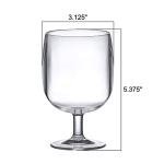Abby Stacy 12-Oz Stackable Plastic Wine Glasses