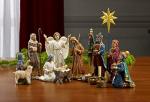 11-Piece Gold Nativity Scene with Wise Men Figures
