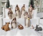 Hand-Painted 10-Piece Nativity Set for Christmas