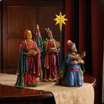 11-Piece Gold Nativity Scene with Wise Men Figures