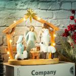 Nativity Scene Figurine with Lights for Christmas