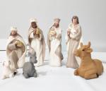 Hand-Painted 10-Piece Nativity Set for Christmas