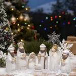 7-Piece Hand-Painted Nativity Figurines Set