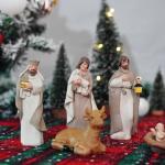 10-Piece Christmas Nativity Set with Manger and Animals