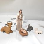 Hand-Painted 10-Piece Nativity Set for Christmas