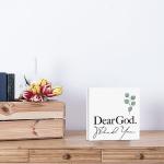 Rustic Farmhouse Wooden Box Sign with Christian Quote