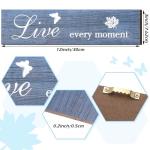 Rustic Wood Sign Set: Live Love Blessed Decor