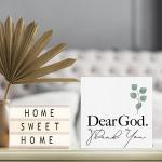 Rustic Farmhouse Wooden Box Sign with Christian Quote