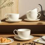 Feenmai 12 oz Ceramic Cappuccino Cups Set of 4