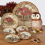 Pine Forest 16-Piece Dinnerware Set for 4