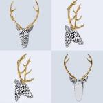 Mosaic Deer Head Wall Decor – Black and White
