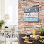 Rustic Wood Sign Set: Live Love Blessed Decor