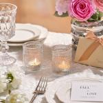 30 Pack Vintage Clear Glass Votive Candle Holders