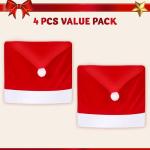 Christmas Chair Covers Set - Red Santa Hat