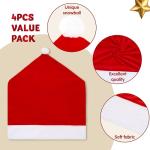 Christmas Chair Covers Set - Red Santa Hat