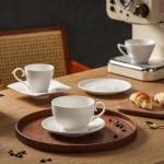 Feenmai 12 oz Ceramic Cappuccino Cups Set of 4