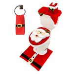 5-Piece Christmas Bathroom Decor Set (Santa)