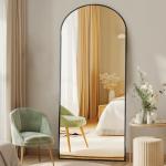 DUMOS 64"x21" Arched Full-Length Mirror with Stand